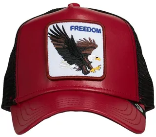Big Bird patch faux leather & mesh cap