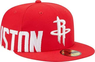Men's New Era Red Houston Rockets Side Arch Jumbo 59FIFTY Fitted Hat
