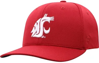 Men's Top of The World Crimson Washington State Cougars Reflex Logo Flex Hat