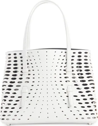 Mina 25 Optical Perforated Leather Tote