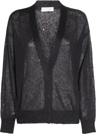 Brunello Cucinelli V-Neck Long-Sleeved Cardigan