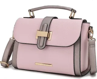 MKF Collection by Mia K Willa Color-Block Vegan Leather Women’s Shoulder Bag - Pink
