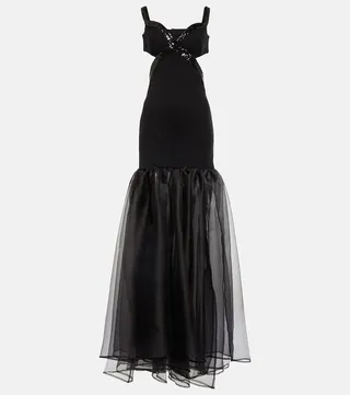 Emmaline sequined ponte maxi dress