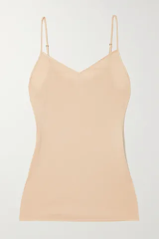 Hanro - Satin-trimmed Mercerized Cotton Camisole - Neutrals