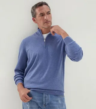 Brunello Cucinelli Cashmere Half-Zip Sweater