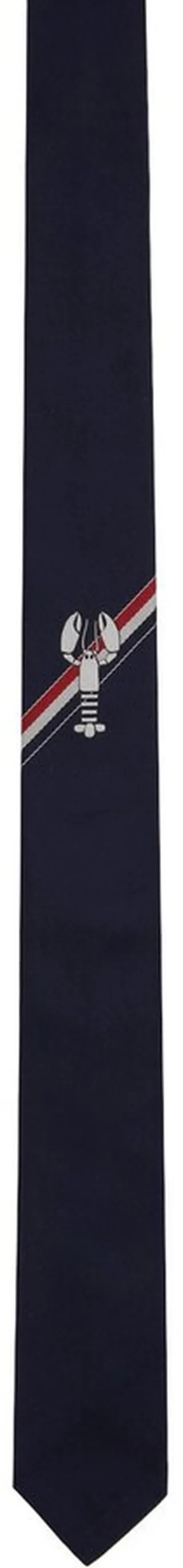 Thom Browne Navy Lobster Icon Tie
