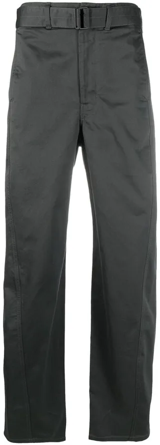 Belted Straight-Leg Trousers