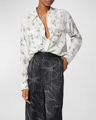 Star-Print Signature Button-Down Shirt