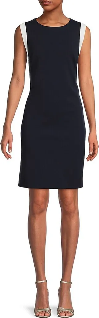 Two Tone Mini Sheath Dress