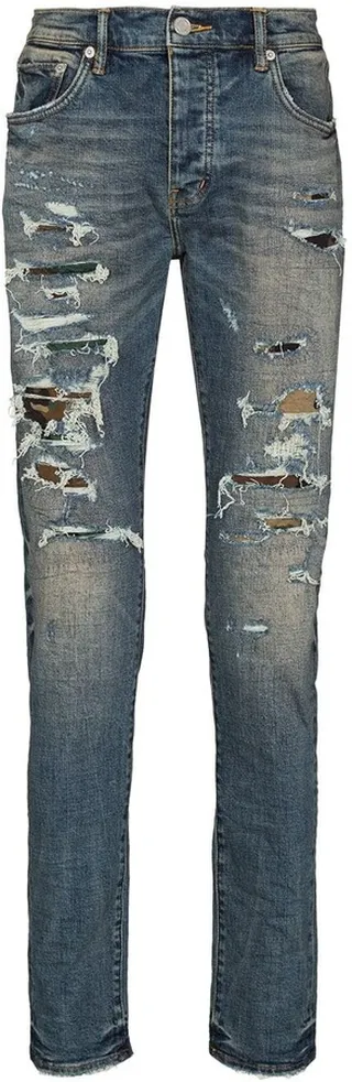 Ripped Skinny-Cut Jeans