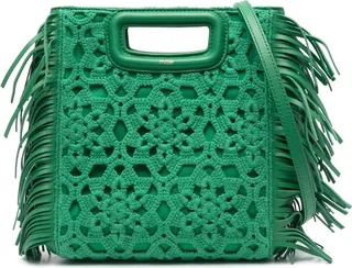 M crochet tote bag