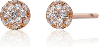 Mini Pave Ball Stud Earrings