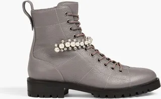 Cruz embellished leather combat boots