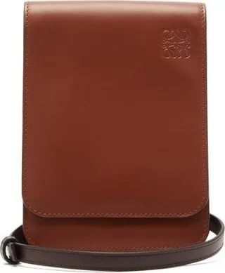Gusset Flat Leather Cross-body Bag