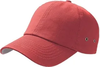 Atlantis Action 6 Panel Chino Baseball Cap - Red