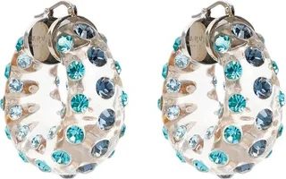 Aquazzura Chunky Hoop Embellished Earrings