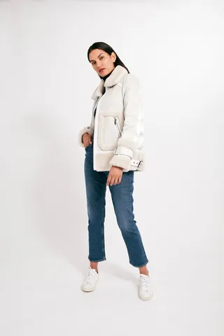 Jenna Mixed-Media Puffer