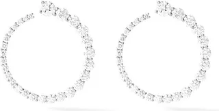 18kt white gold and diamond Aria hoop earrings