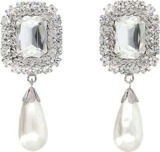 Alessandra Rich Embellished Drop Earrings