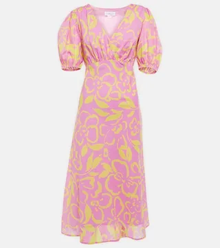Charlotte floral cotton midi dress