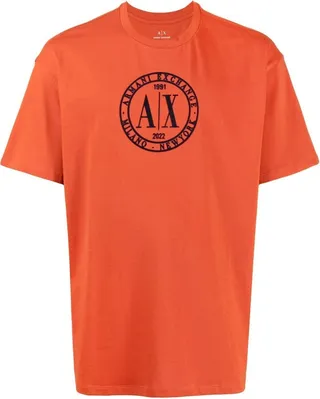 flocked logo-stamp T-shirt