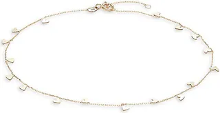14K Yellow Gold Heart-Charm Anklet