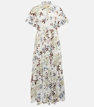 Helena tiered cotton shirt dress
