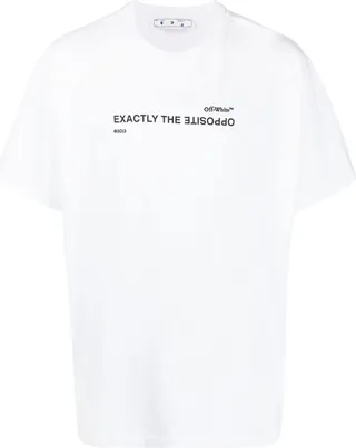 Spiral Opp slogan-print cotton T-shirt