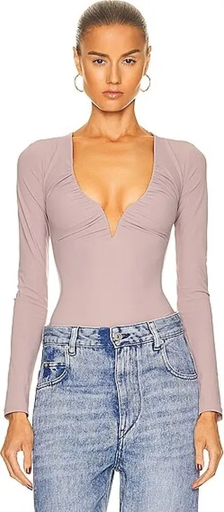 ALIX NYC Chrystie Bodysuit in Grey