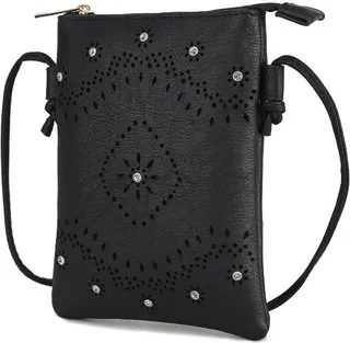 MKF Collection by Mia K Arlett Vegan Leather Crossbody Handbag - Black