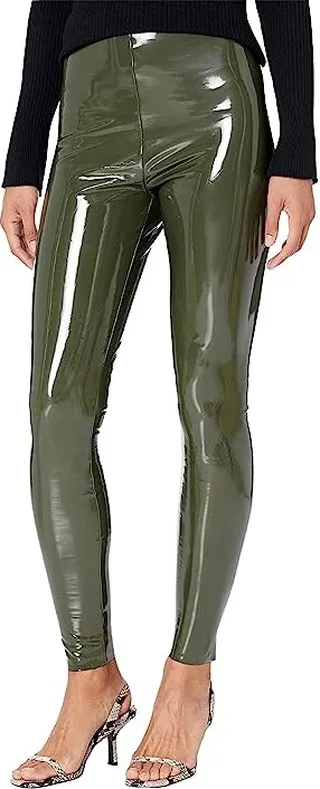 Commando Perfect Control Patent Leather Leggings SLG25 (Olive) Women's Casual Pants