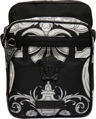 Silver Baroque Nylon Pouch