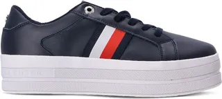 Signature platform leather sneakers