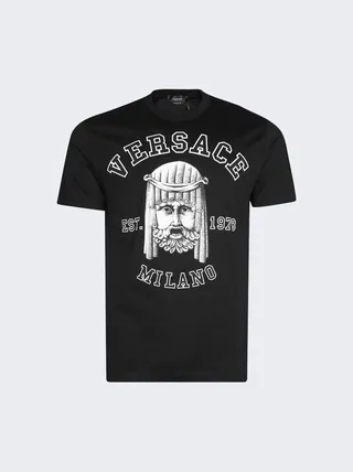 Mask Print T-Shirt Black