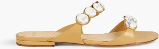 Rosie embellished leather slides