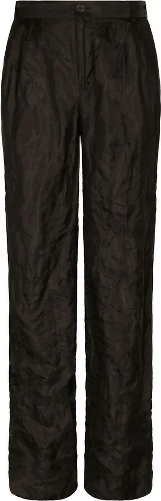 Logo-Patch Straight-Leg Trousers
