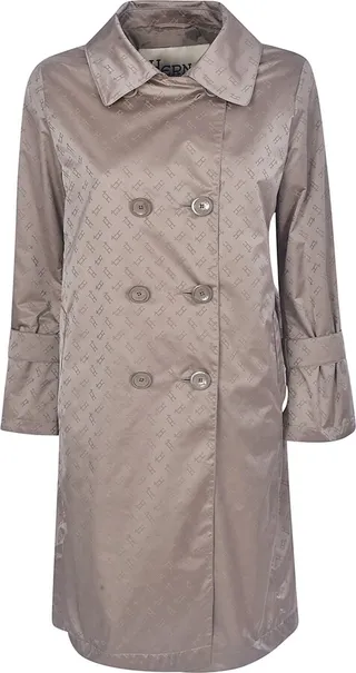 All-over Logo Print Trench