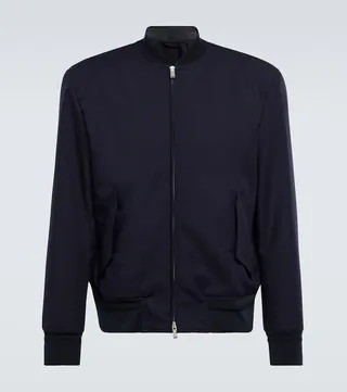 Wool and mohair bomber jacket