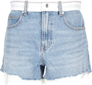Alexander Wang Logo Band Contrasted Shorts