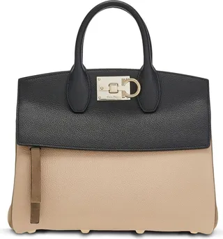 Studio leather tote bag