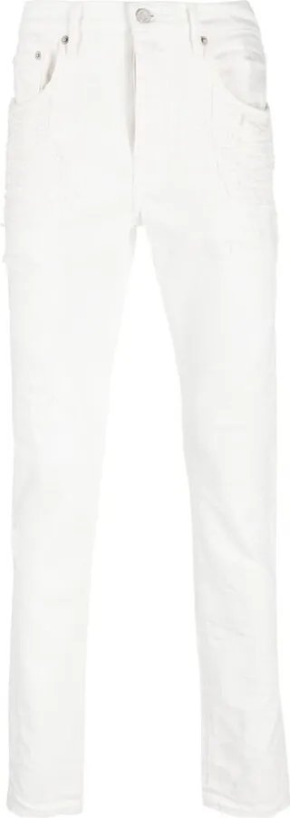 Ripped-Detailing Skinny Jeans