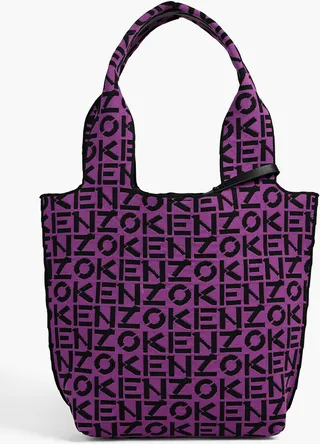 Jacquard-knit tote