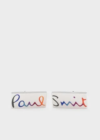 Rainbow Signature Logo Cufflinks