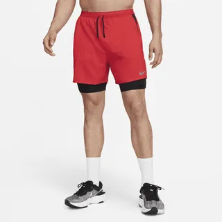 Nike Men's Stride Dri-FIT 5" Hybrid Running Shorts in Red
