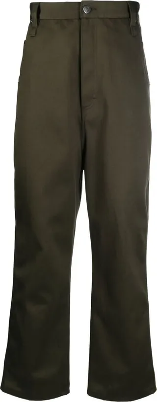 Green Alex Wide-Leg Trousers