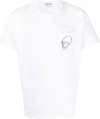 skull print cotton T-shirt