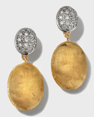 18k Yellow Gold Diamond Drop Earrings