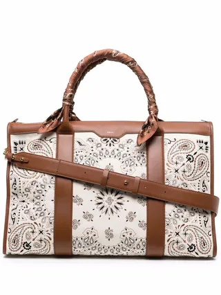 Bandana-Print Leather Holdall