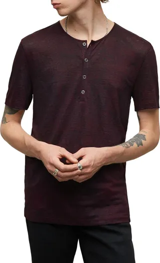 Torrance Short Sleeve Linen Henley