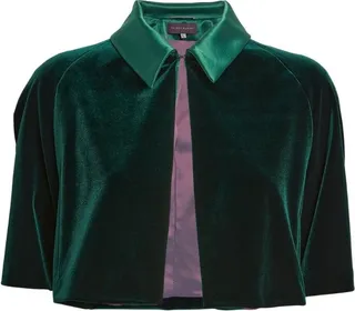 Talbot Runhof Velvet Cropped Cape